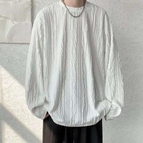 Vintage Korean Fashion Retro Crinkle Shirt Hoodie, Sweatshirt | FlexRushtees.com
