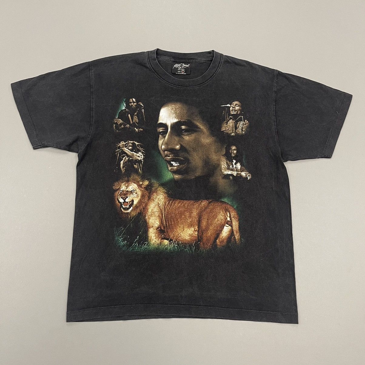 Bob Marley X Vintage Vintage 2000s Bob Marley Graphic Faded T Shirt Large Hoodie, Sweatshirt | FlexRushtees.com