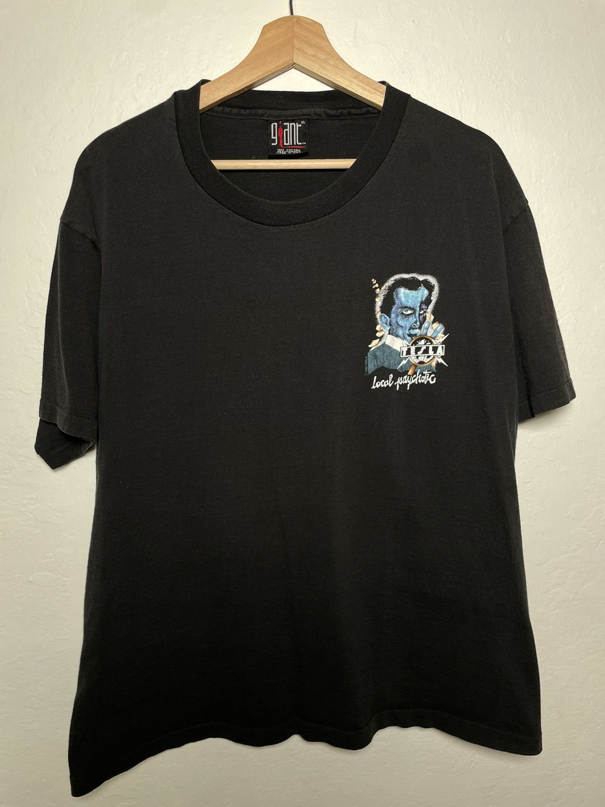 Vintage 90s Tesla 1992 Psychotic Supper Local Crew Shirt Hoodie, Sweatshirt | FlexRushtees.com