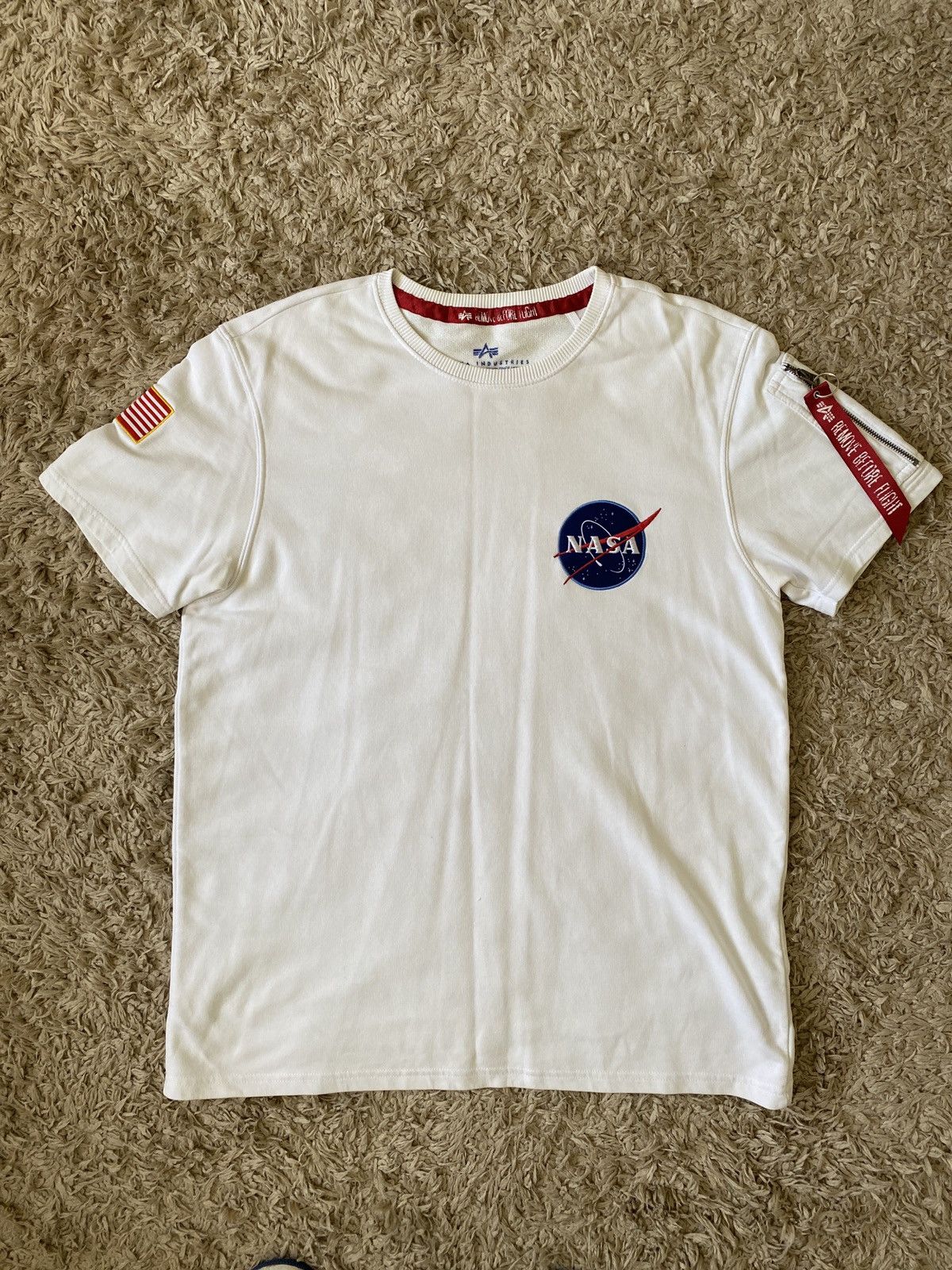 Industries Alpha Industries Nasa Sweat Tee Large