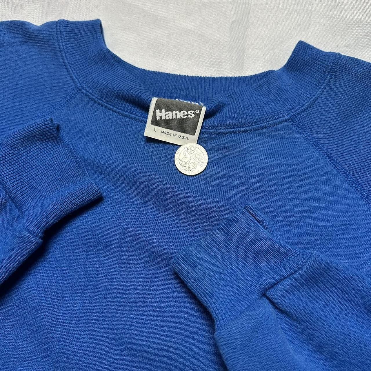 Vintage 80s Hanes Sweatshirt Blank Made In Usa Minimalist