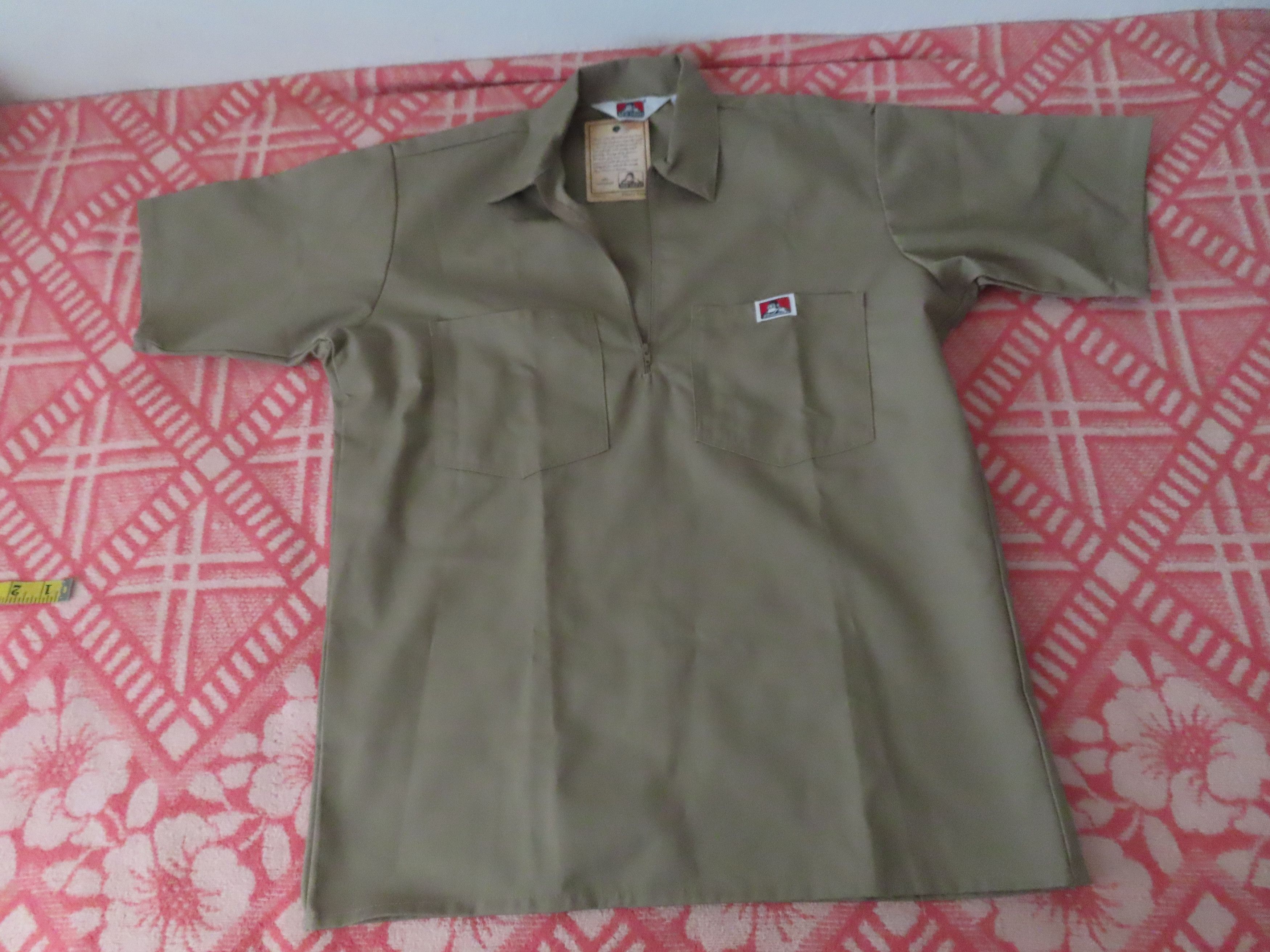 Vintage Ben Davis Khaki Work Shirt 1 2 Zip