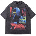 Vintage Futuristic Graphic Oversized Tee Cyberpunk Style Hoodie, Sweatshirt | FlexRushtees.com
