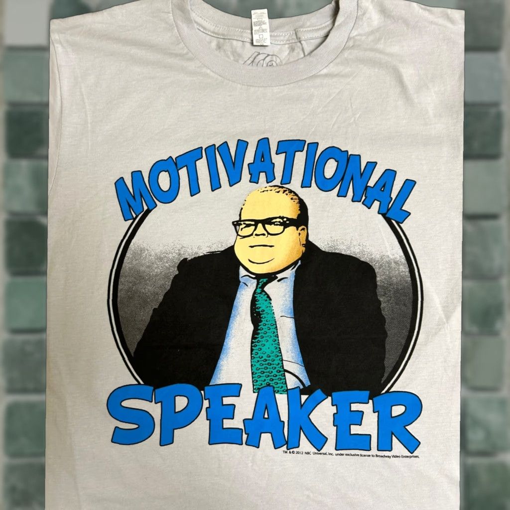 Vintage Motivational Speaker T Shirt Chris Farley Matt Foley Saturday Night Live Gray Shirt