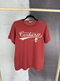 Carhartt Union Made Red Big Logo Vintage Distressed Tee Hoodie, Sweatshirt | FlexRushtees.com