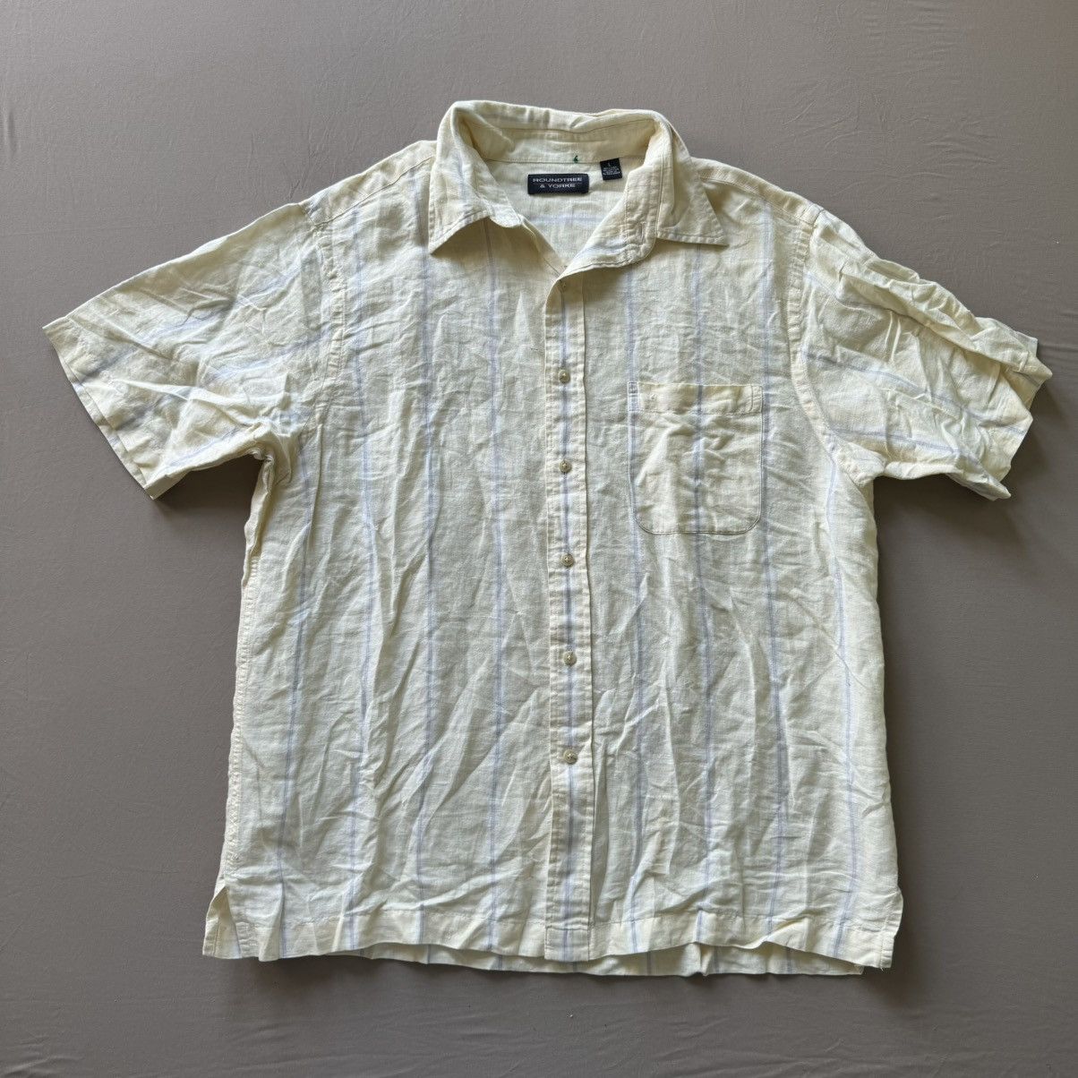 Roundtree Yorke X Vintage Vintage Roundtree Yorke Linen Beach Shirt