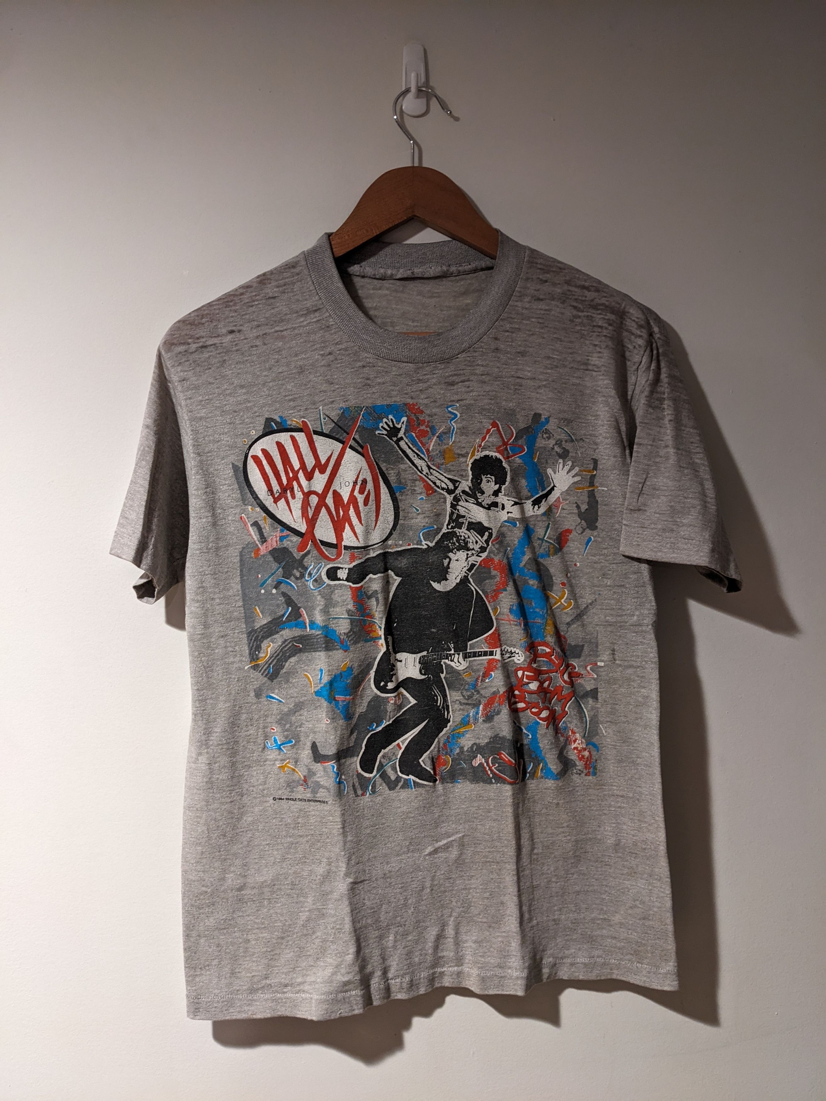 Vintage 1984 Daryl John Hall Oates Live Thru 85 T Shirt