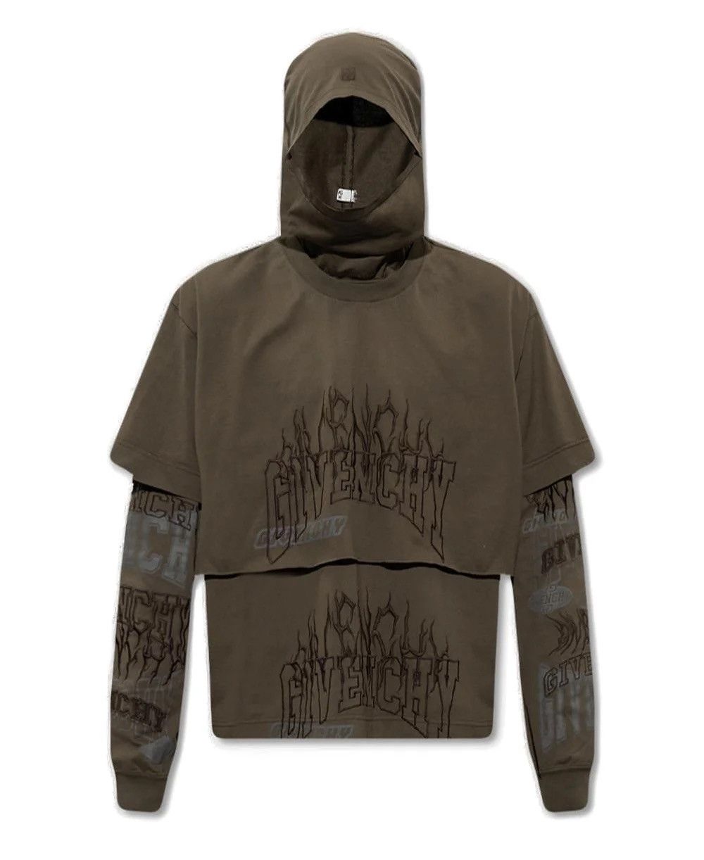 Sample Givenchy Layered Graphic Balaclava T Shirt Hoodie, Sweatshirt | FlexRushtees.com