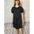 Theory Linen Blend Short Sleeve Large Pockets Black Mini Dr T-Shirts, Hoodie, Sweatshirt | FlexRushtees.com