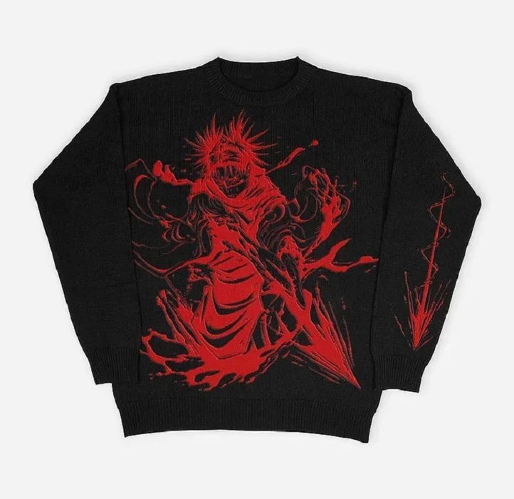 Japanese Brand New Unisex Anime Jujutsukaisen Choso Knitted Sweater