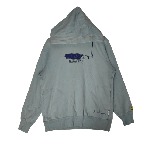 Michel Basquiat Jean Michel Basquiat Bratwurst Printed Hoodie Sweatshirt