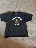 Bape Black College Tee Hoodie, Sweatshirt | FlexRushtees.com