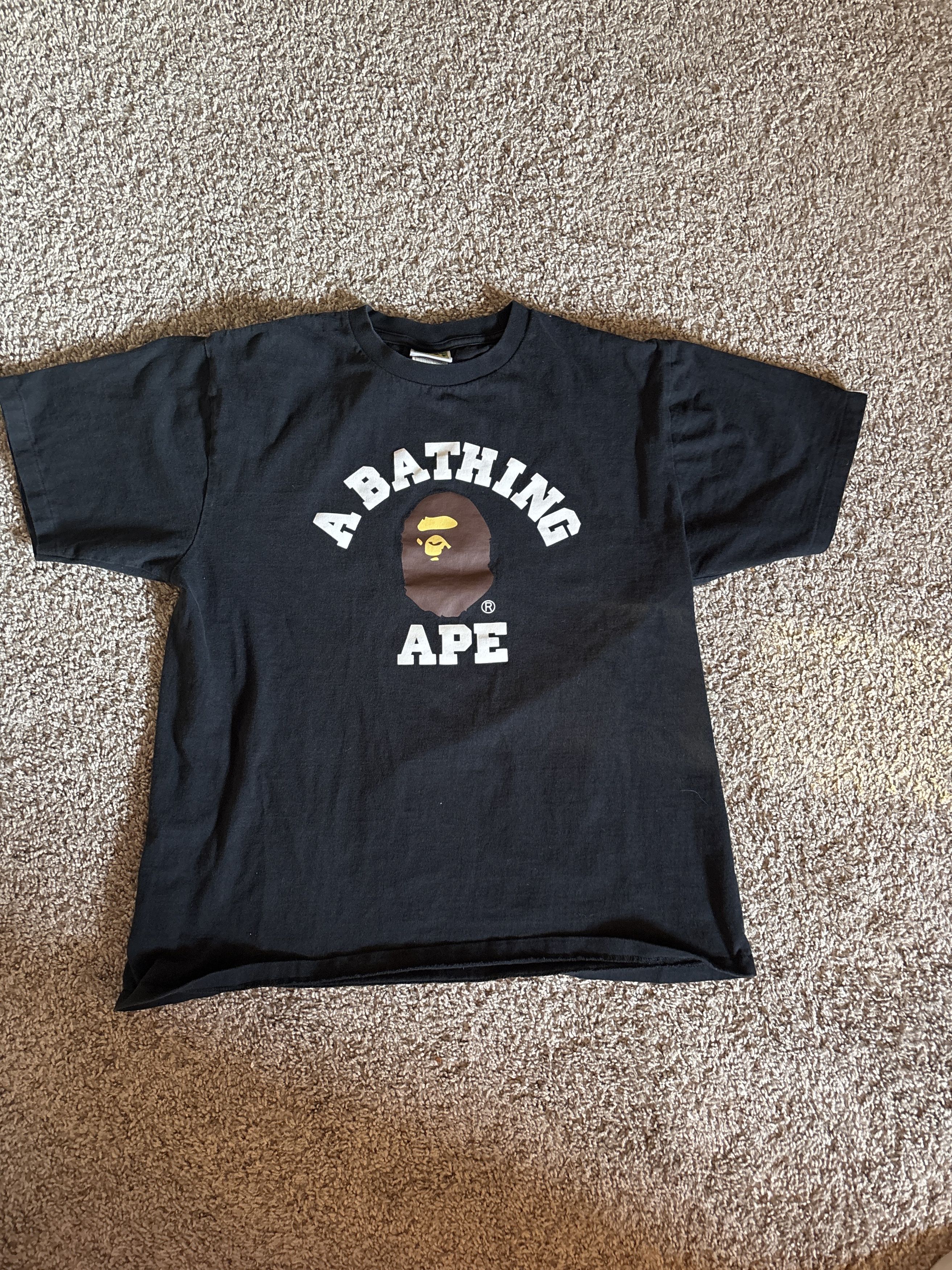 Bape Black College Tee Hoodie, Sweatshirt | FlexRushtees.com