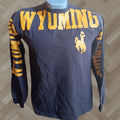 Vintage Cowboy Cowboy Graphic T Shirt Mens S Brown Wyoming Print Crewneck Short Sleeve 3rd S Hoodie, Sweatshirt