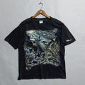 Vintage 1994 Gardiver Shark Reef Ocean Graphic T Shirt