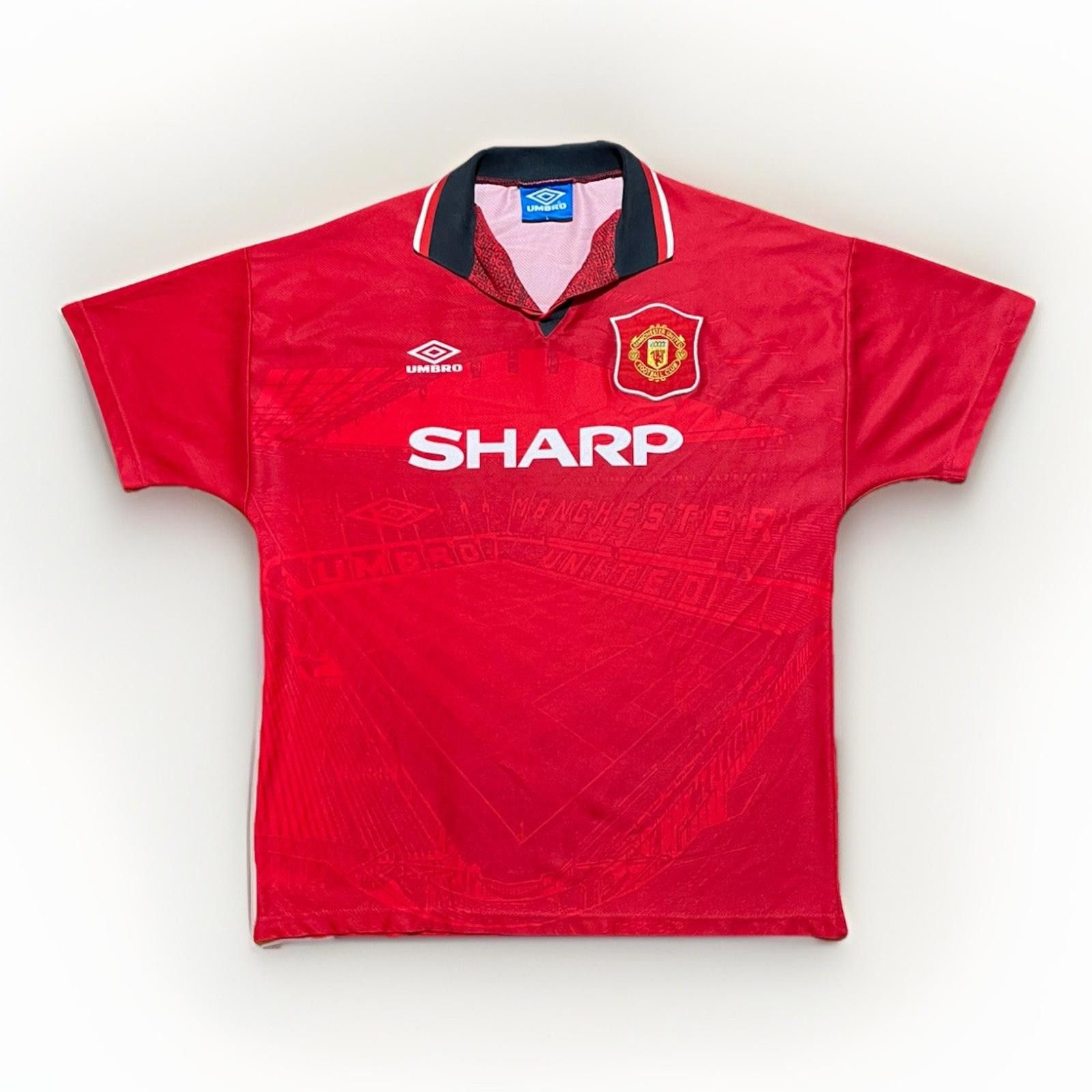 1994 1996 Umbro Manchester United Home Soccer Jersey Large