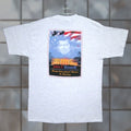 Vintage Jfk Shirt Men 2xl Gray Cotton Embroidered Crest Usa Florida Museum Graphic Tee Adult Hoodie, Sweatshirt