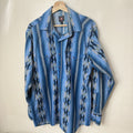 Slim Vtg Panhandle Slim Pearl Snap Western Shirt Aztec Barb Wire
