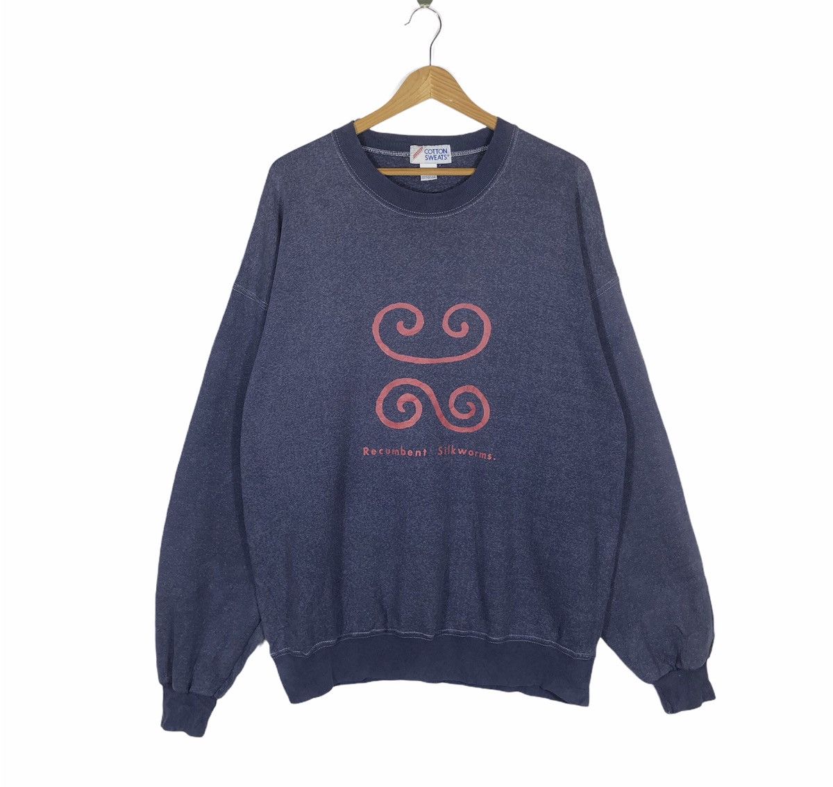 Vintage Jerzees Recumbent Silkworms Sweatshirt Big Logo