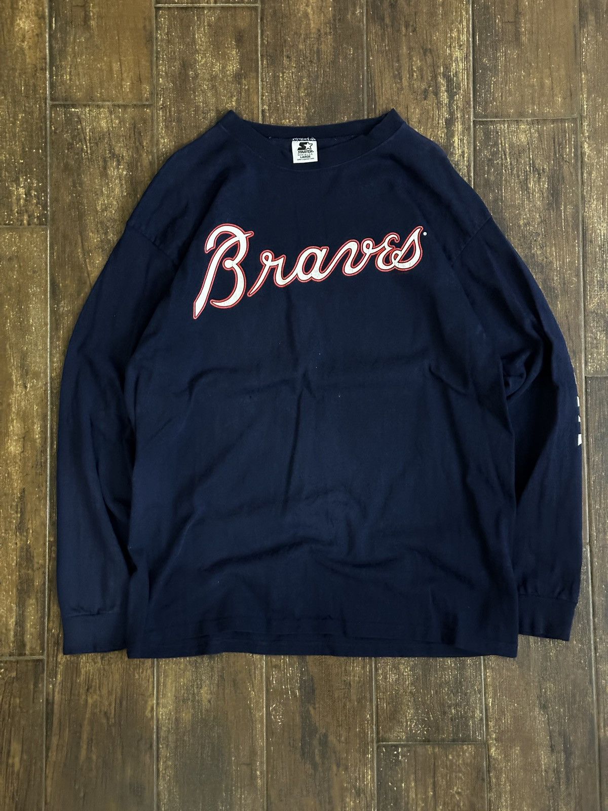 Starter X Vintage Vtg 90s Starter Atlanta Braves L S Tee