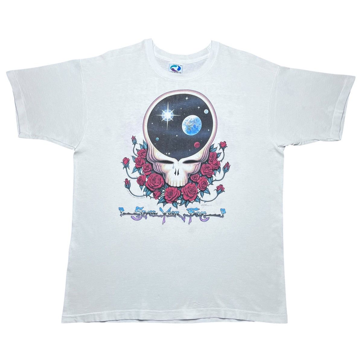 Liquid Blue Vtg 1992 Grateful Dead Space Your Face Space White T Shirt