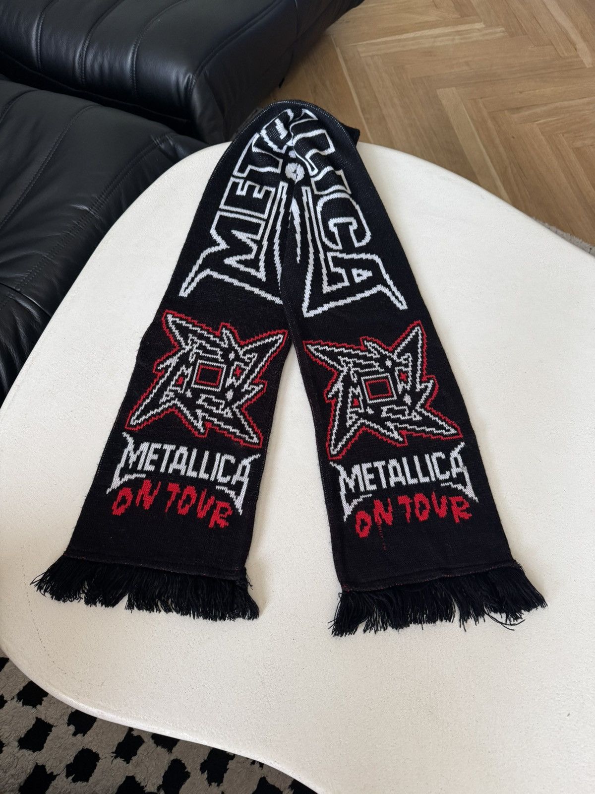 Vintage Metallica Tour Band Metal Scarf Vintage Avant Garde Rock Y2k