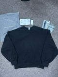 Vintage Boxy Black Blank Crewneck Sweatshirt