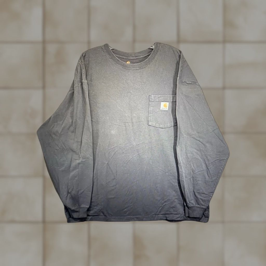 Vintage Carhartt Men S Long Sleeve T Shirt 2xl Crew Neck Heavyweight Cotton Fall Winter Out