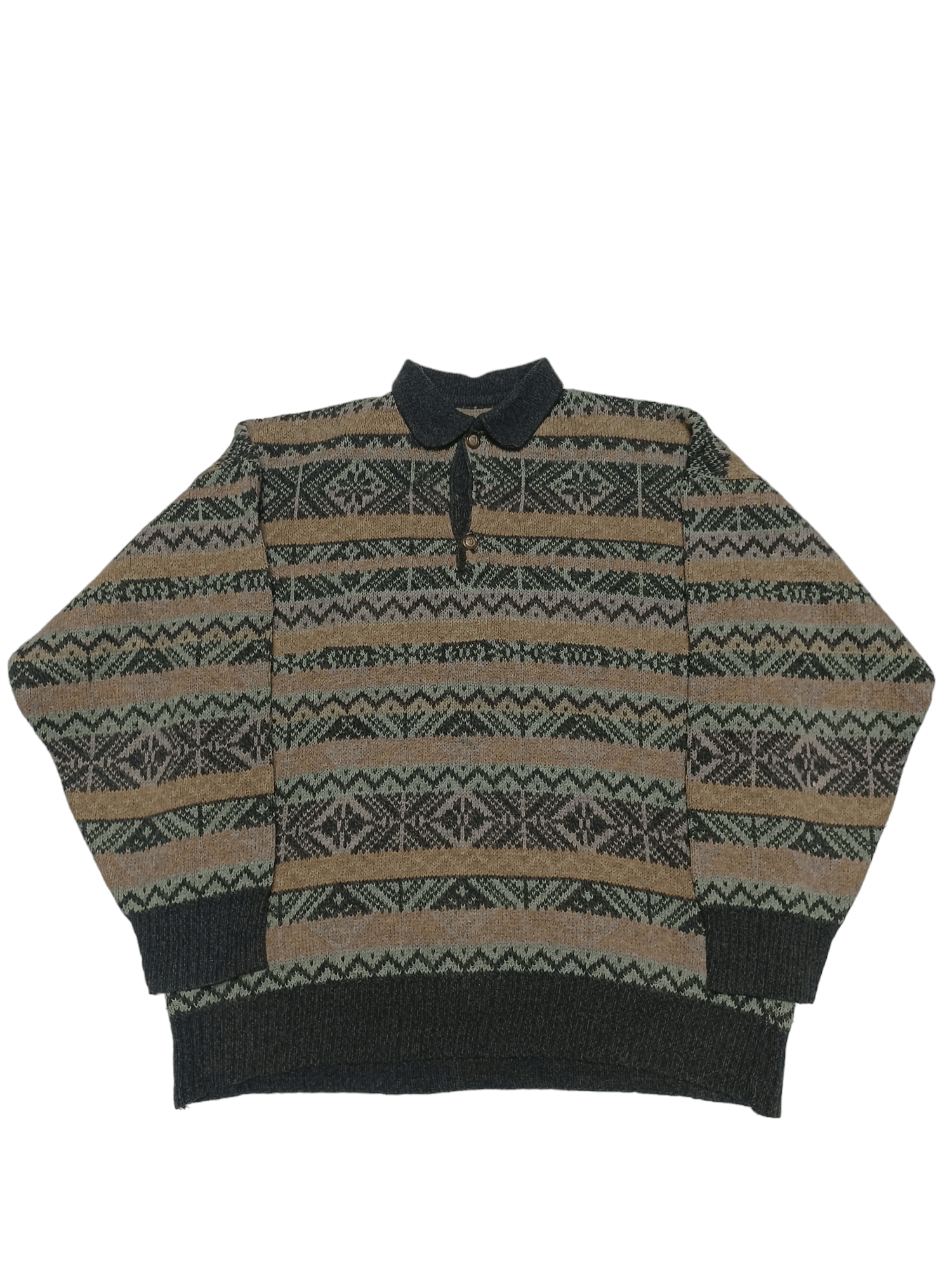 Other Made In Italy Vintage Wool Quater Sweater 1 4 Oldmoney