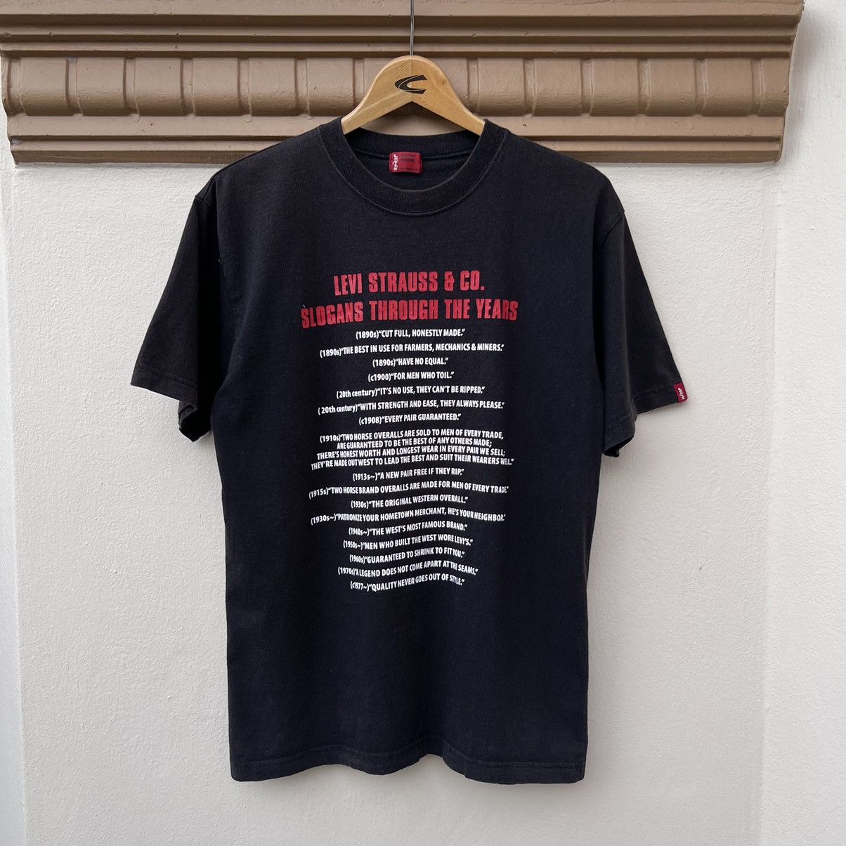 Vintage Levis Slogans Through The Years Rare T Shirt Hoodie, Sweatshirt | FlexRushtees.com