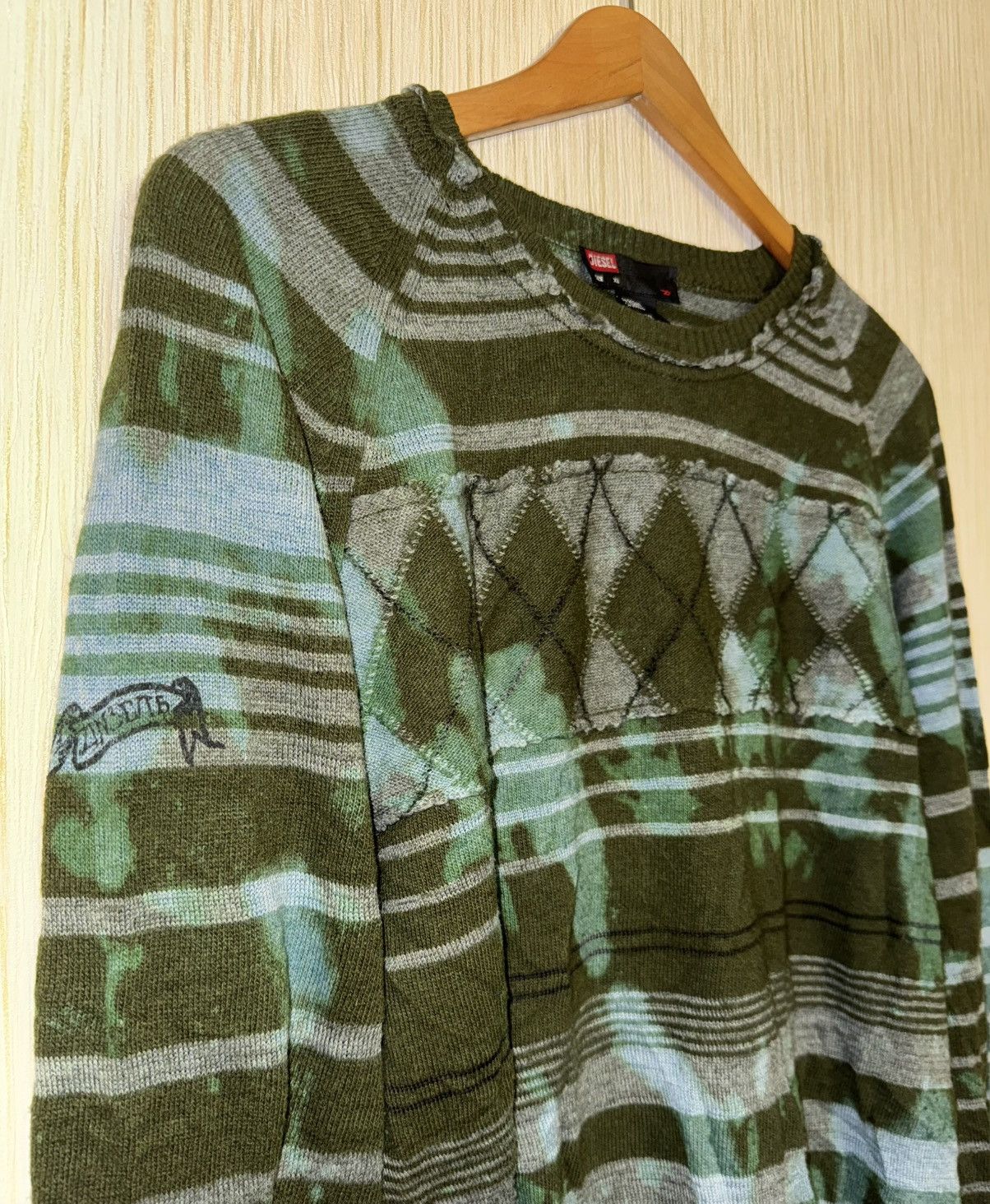 Diesel Rare Vintage Bleached Bandits Y2k Sweater