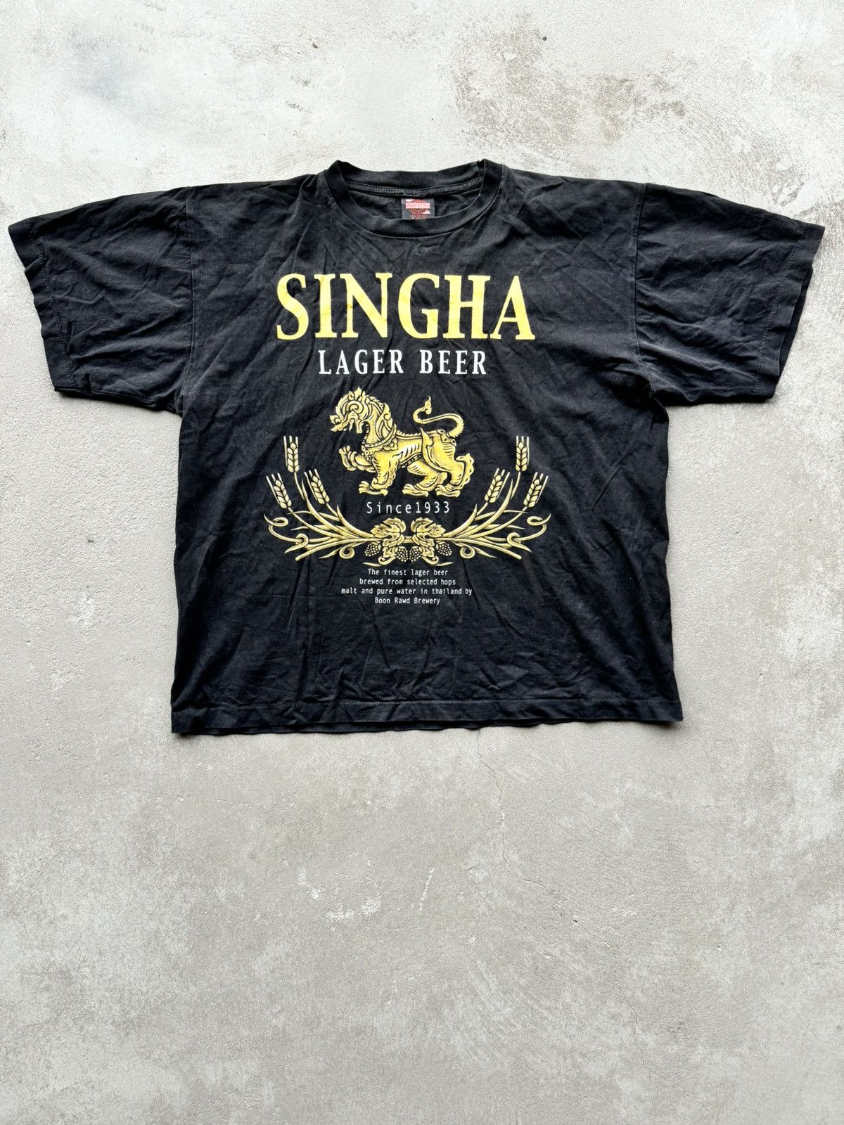 Band Tees Vintage Singha Beer Tee T Shirt Tshirt Thailand Hoodie, Sweatshirt | FlexRushtees.com
