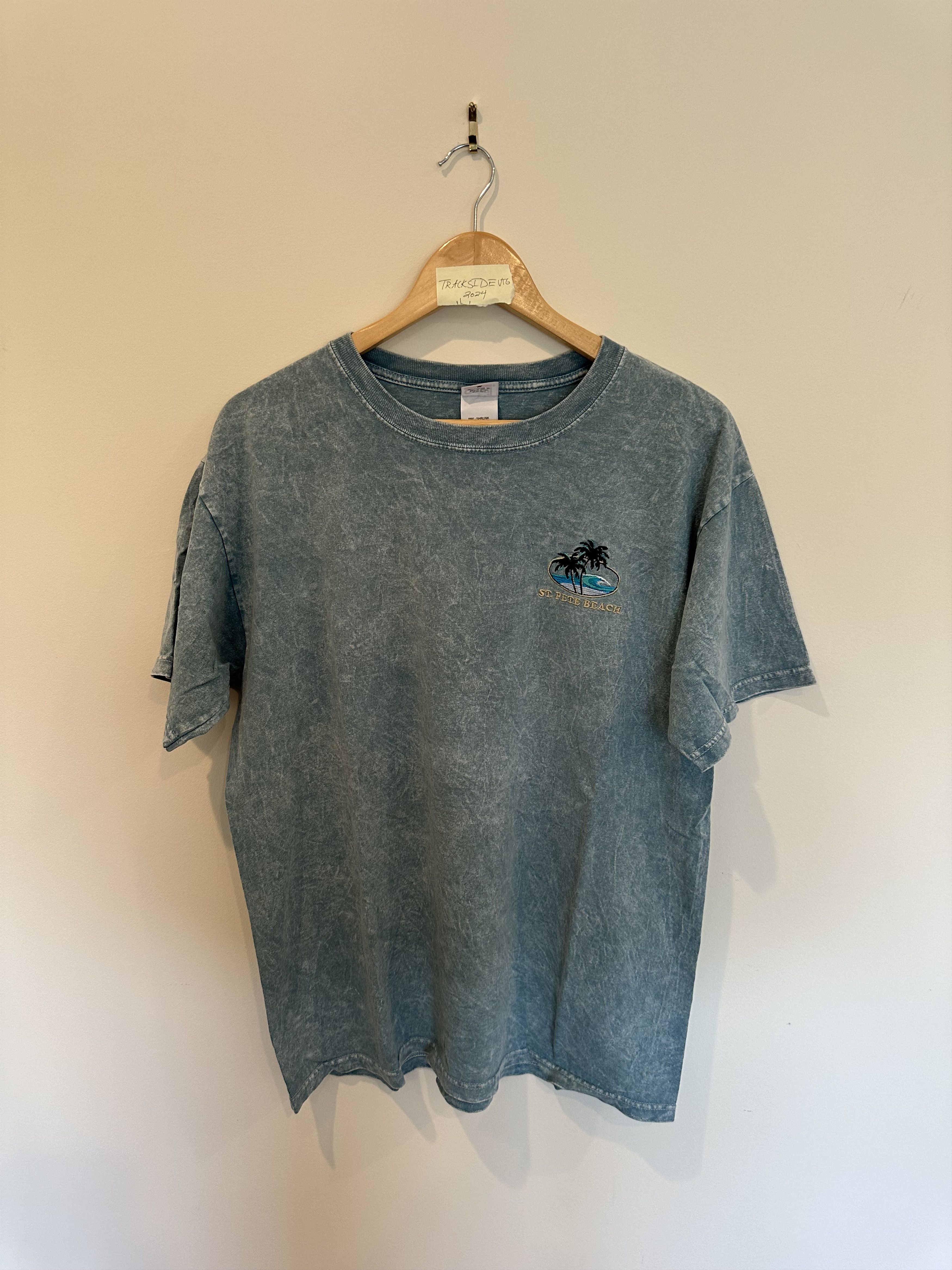 Vintage St Pete Beach Tourist Shirt Aqua Teal