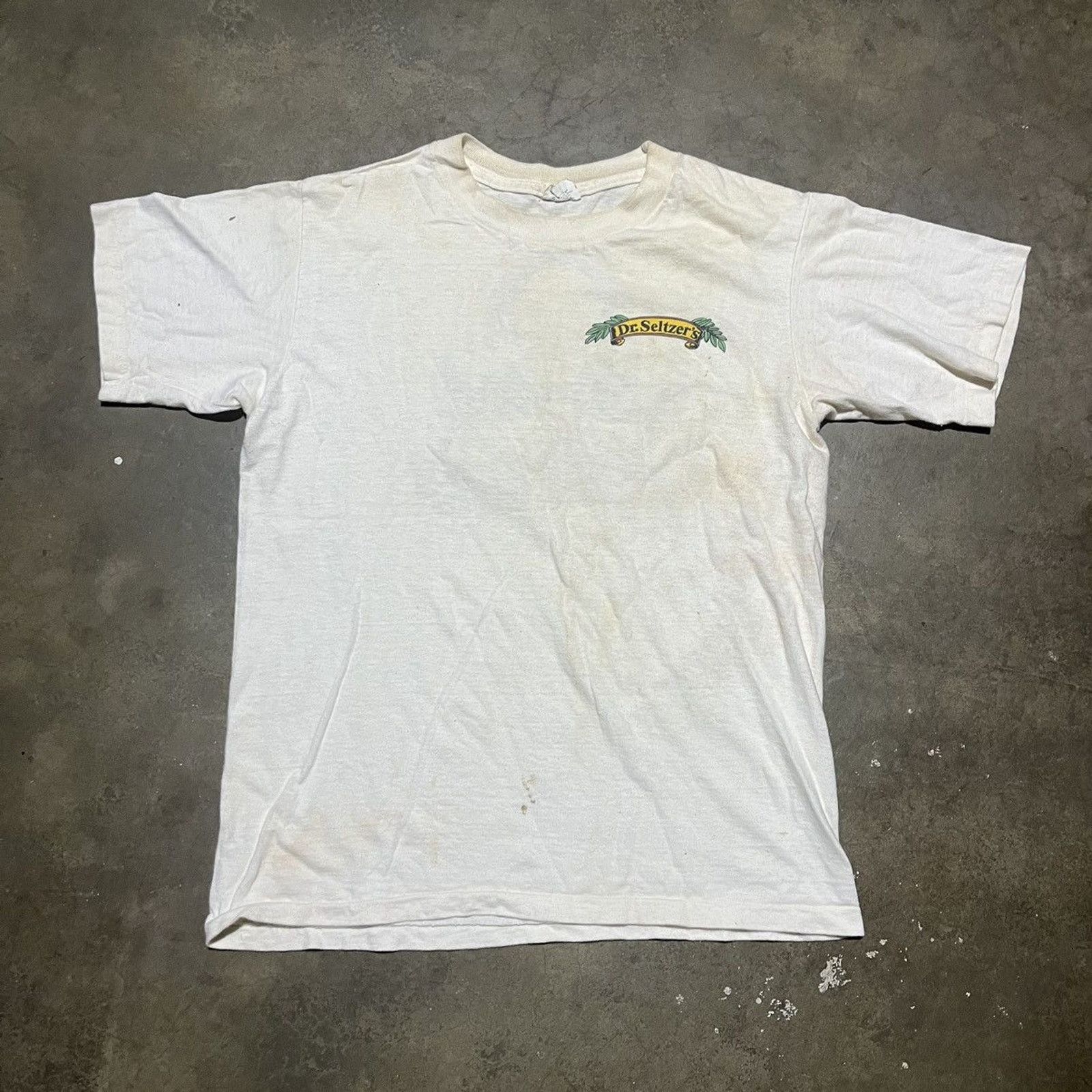 Vintage 80s Dr Seltzer Hangover Helper White T Shirt Hoodie, Sweatshirt | FlexRushtees.com