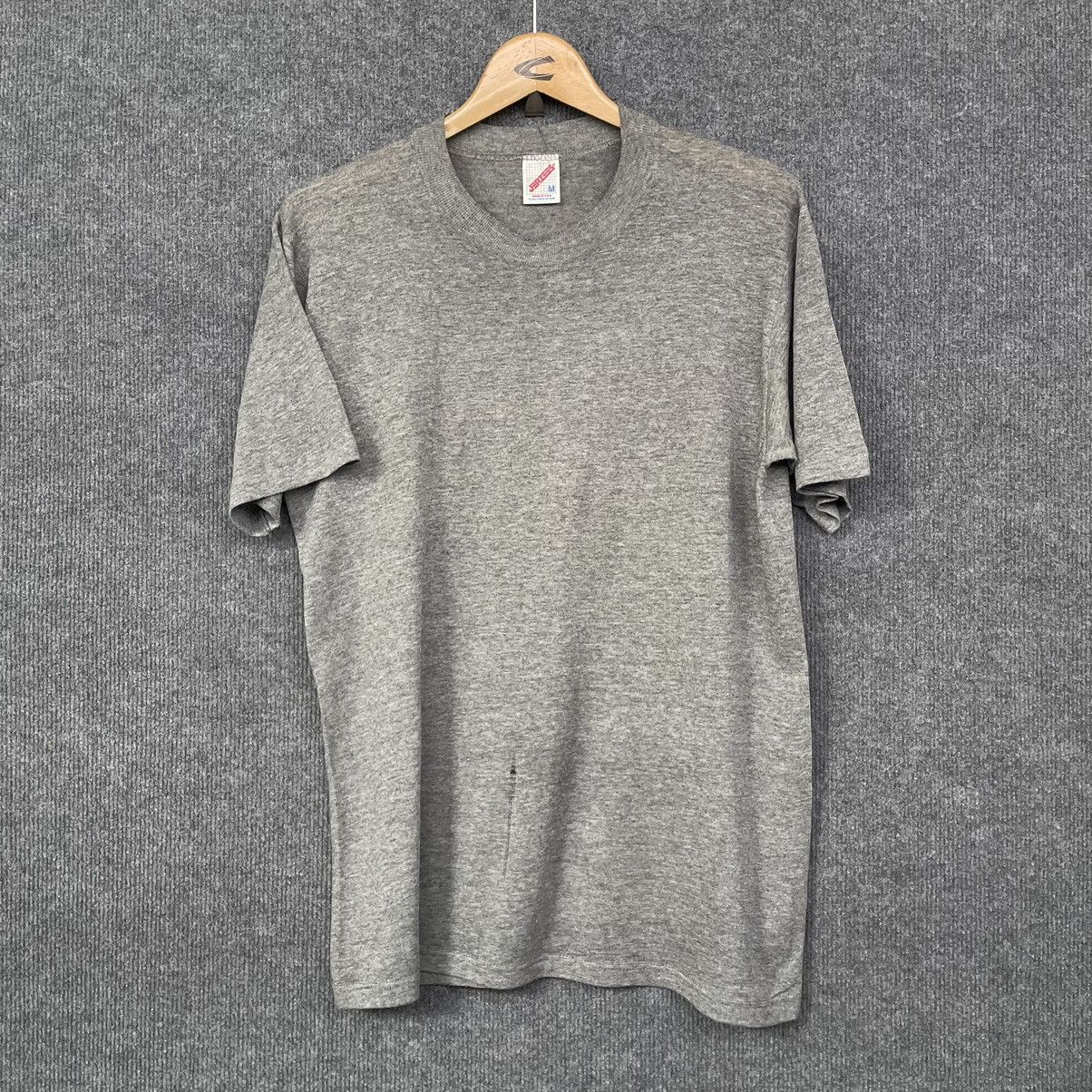 Vintage 90s Jerzees Blank Grey T Shirt