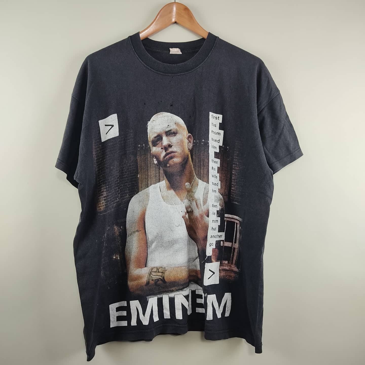 Rap Tees X Vintage Early 00 S Eminem Sued Slim Shady Hoodie, Sweatshirt | FlexRushtees.com