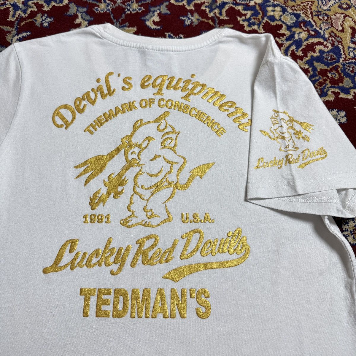 Ted Company Tedman S Lucky Red Devil Logo Japan America Tee Hoodie, Sweatshirt | FlexRushtees.com