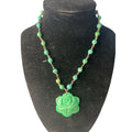 Vintage Beaded Green Carved Rose Stone Necklace Marked Sterling T-Shirts, Hoodie, Sweatshirt | FlexRushtees.com
