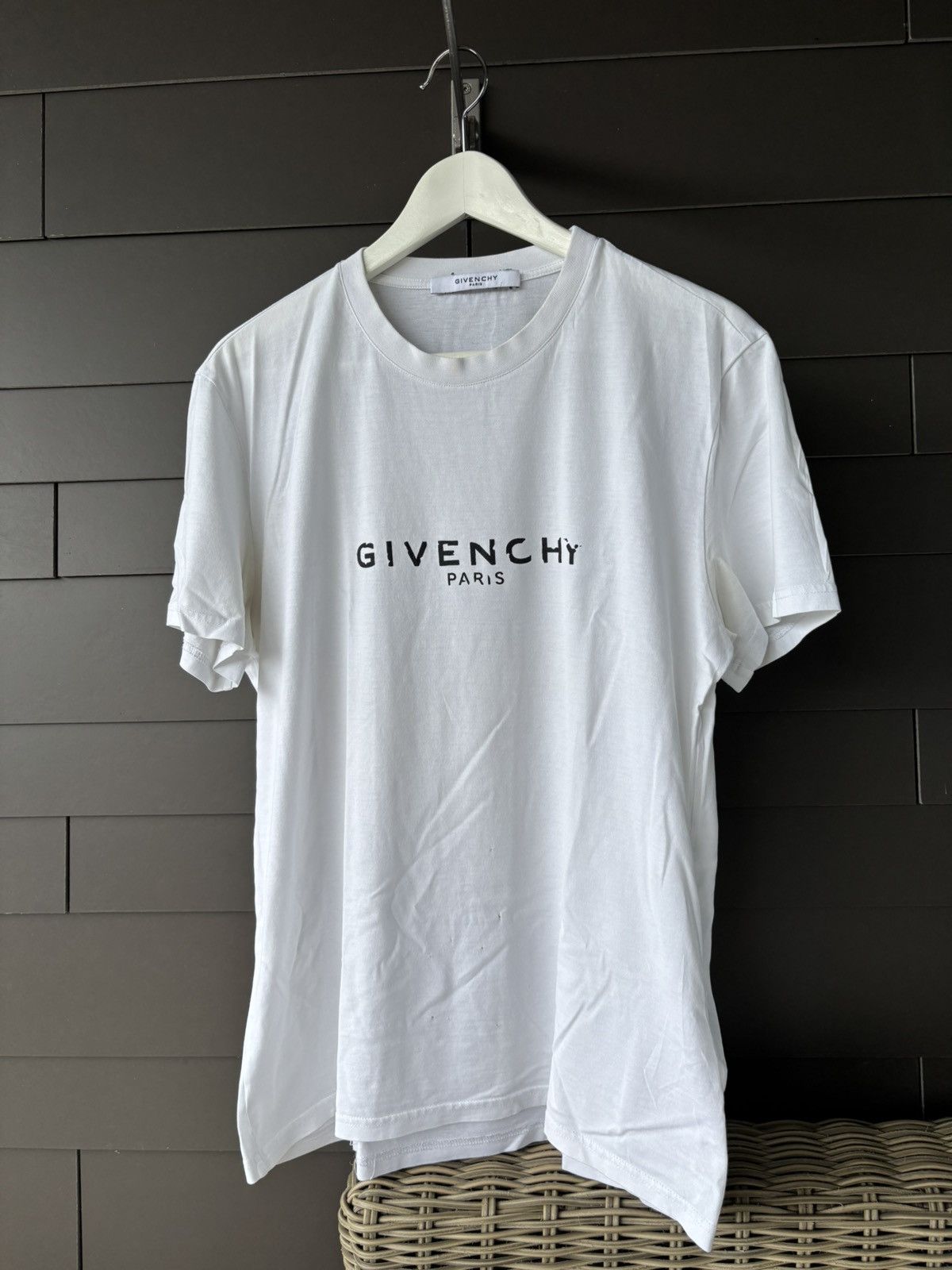 Givenchy Distressed Logo Tee White Hoodie, Sweatshirt | FlexRushtees.com
