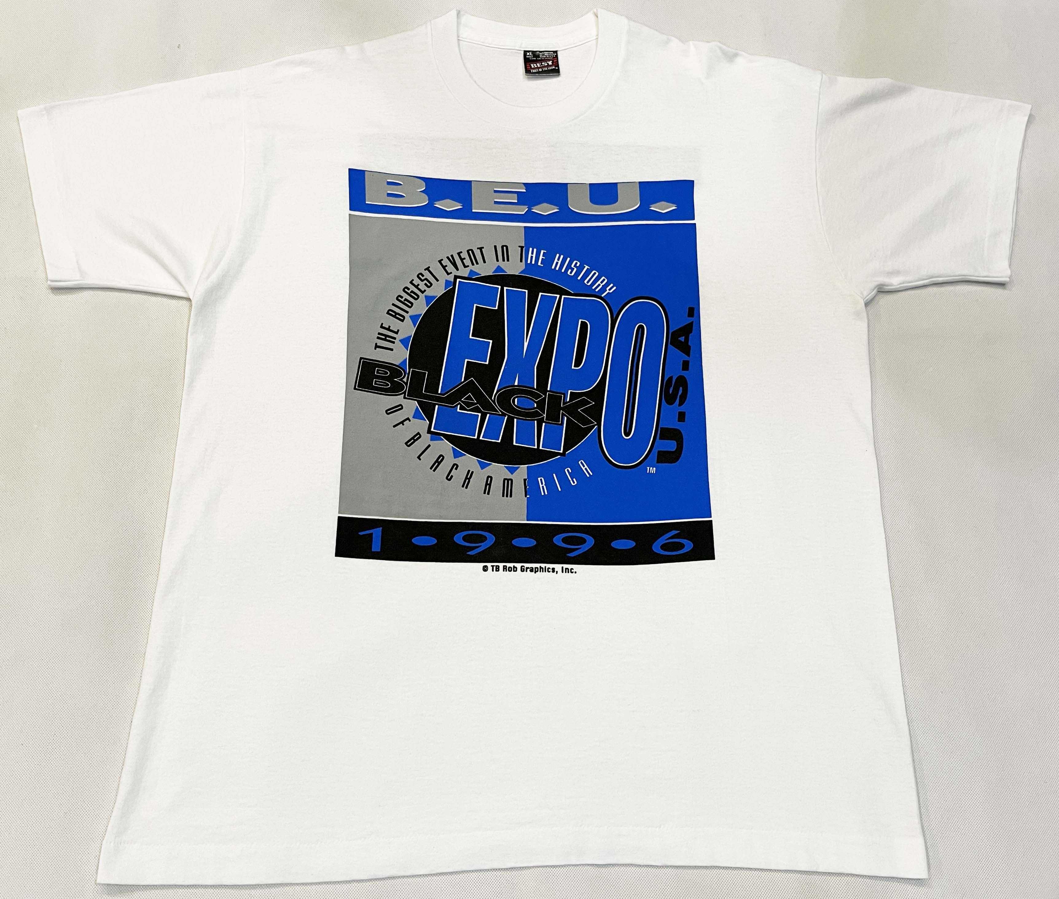 Vintage Fruit Of The Loom 1996 Black Expo Beu T Shirt