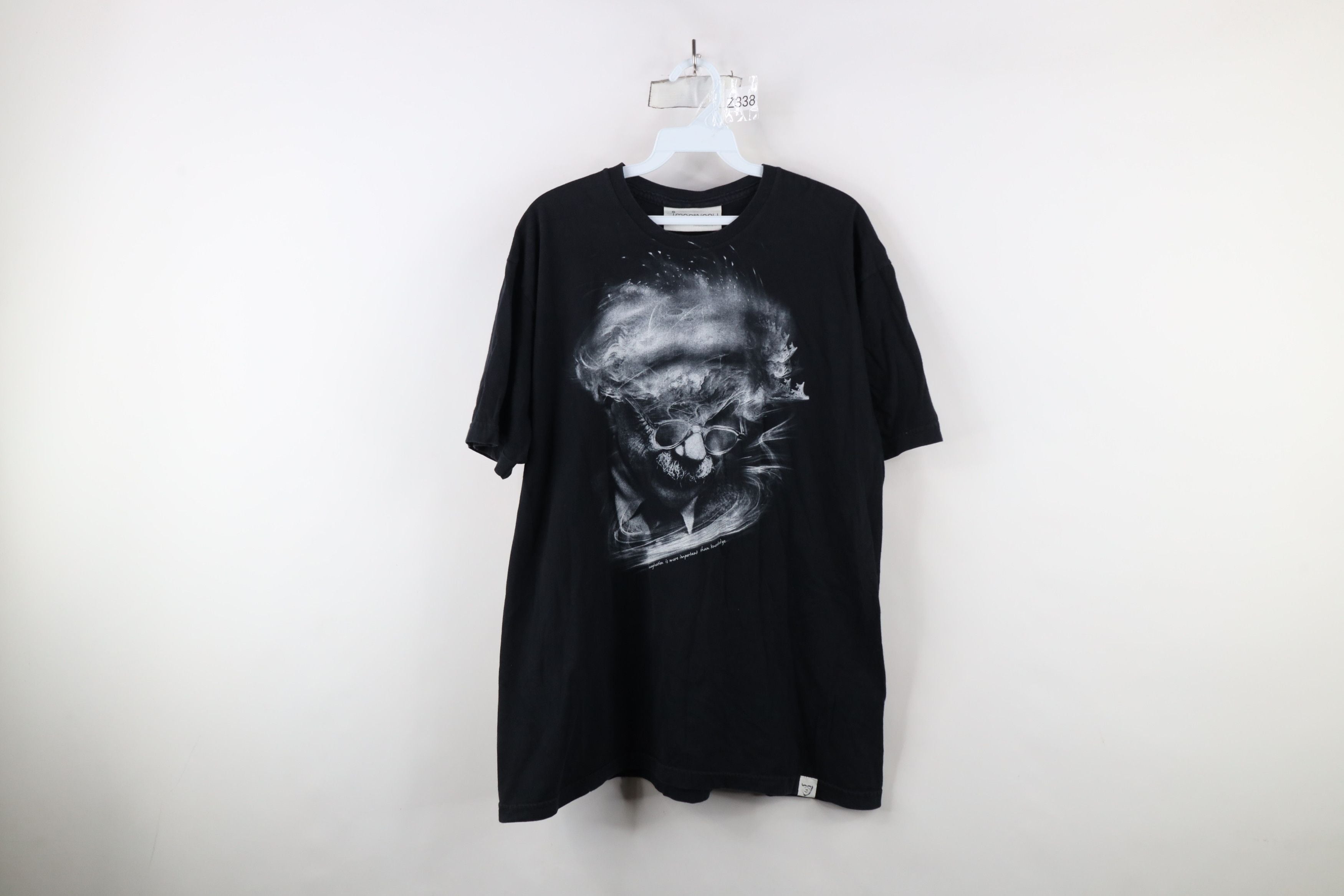 Vintage 90s Einstein Space Imagination T Shirt Black Usa