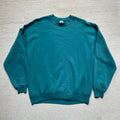 Vintage 1980s Jerzees Green Blank Crewneck Sweatshirt