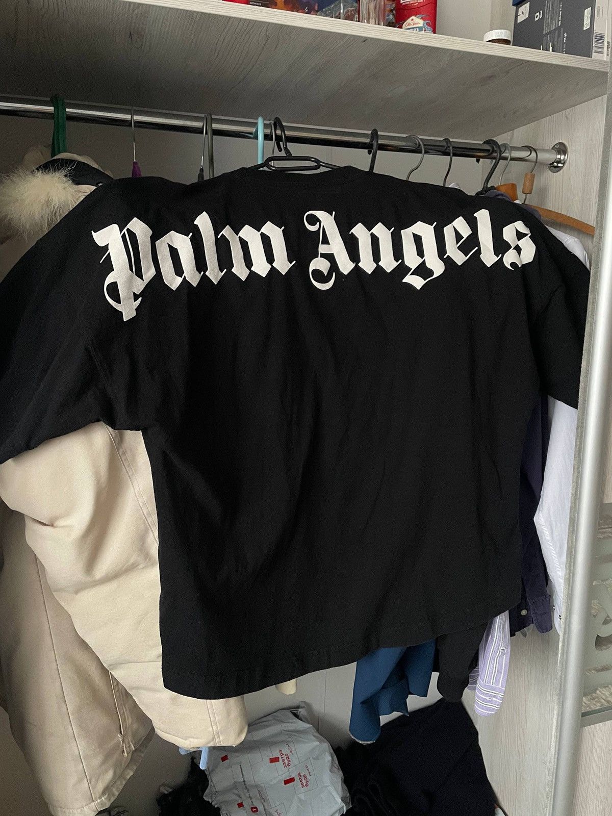 Angels Palm Angels Big Logo Oversized Tee Hoodie, Sweatshirt | FlexRushtees.com