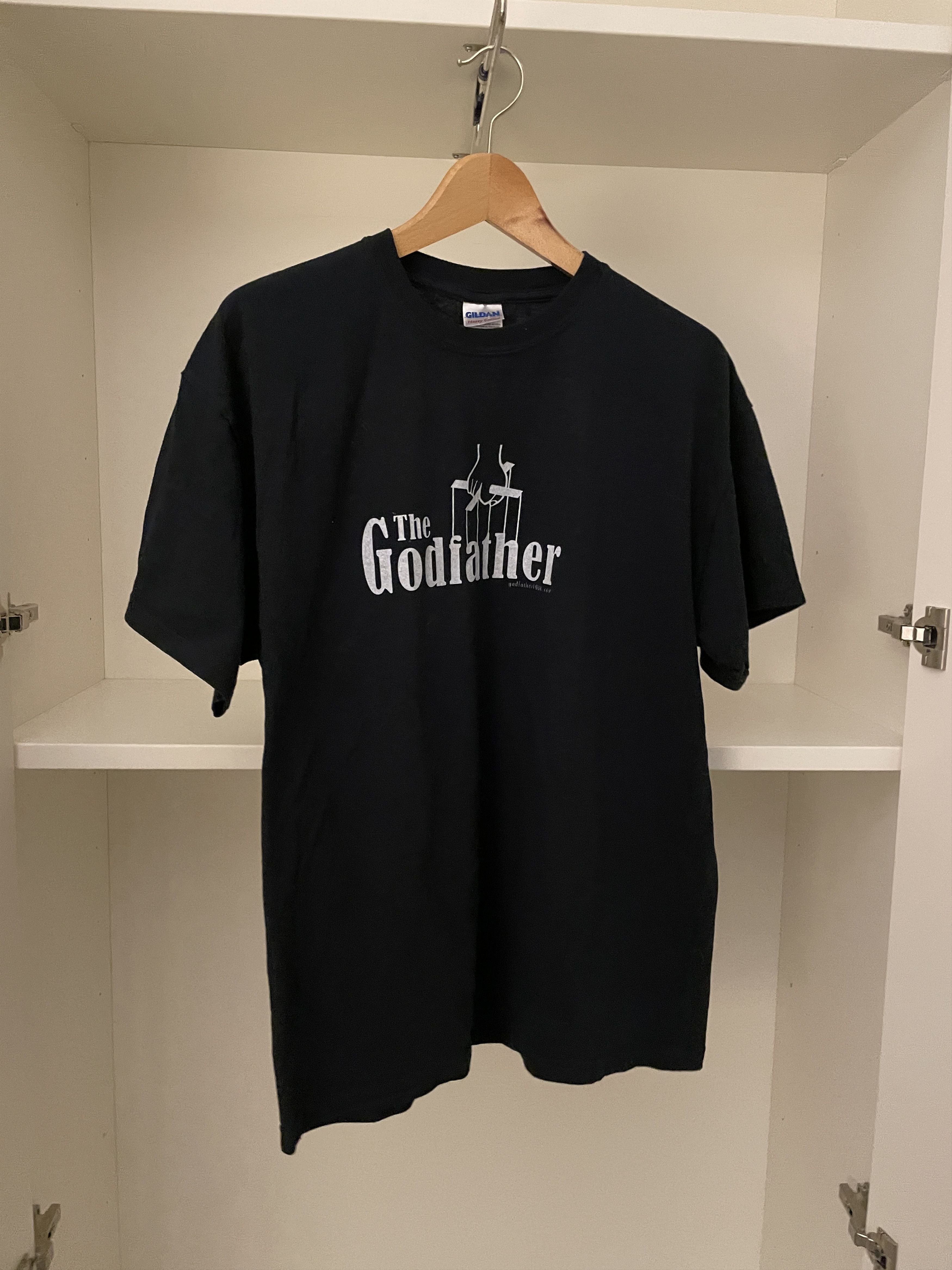 Vintage Godfather Tee T Shirt Faded Black