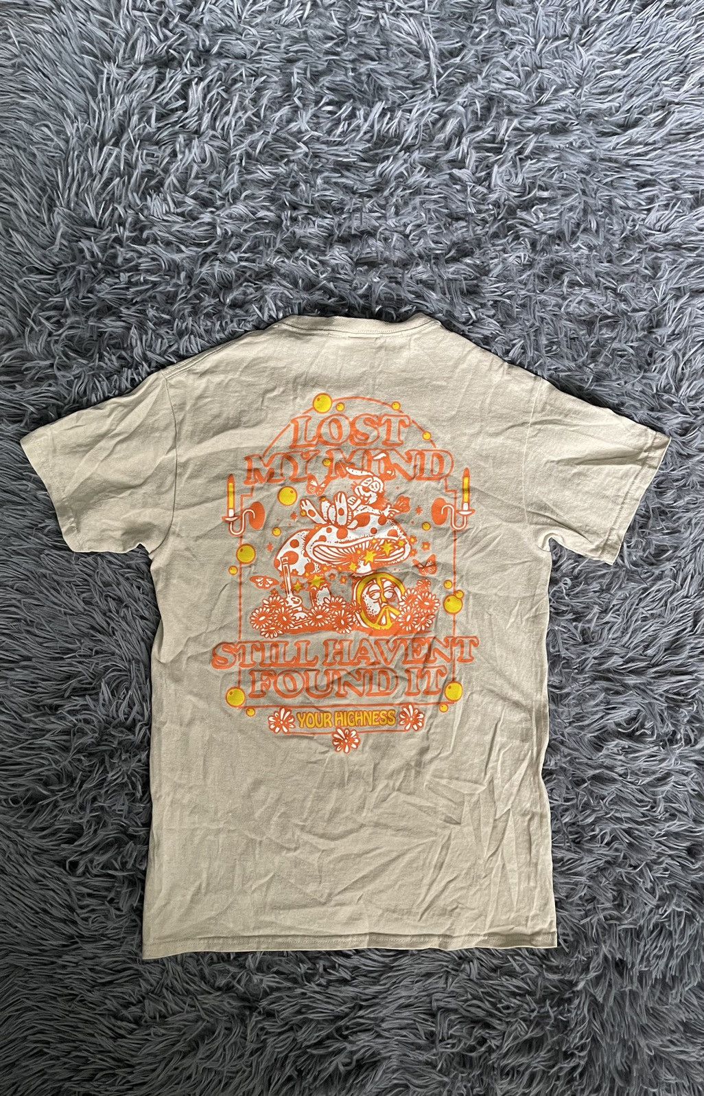 Vintage Your Highness Hippie Mushrooms Graphic T Shirt