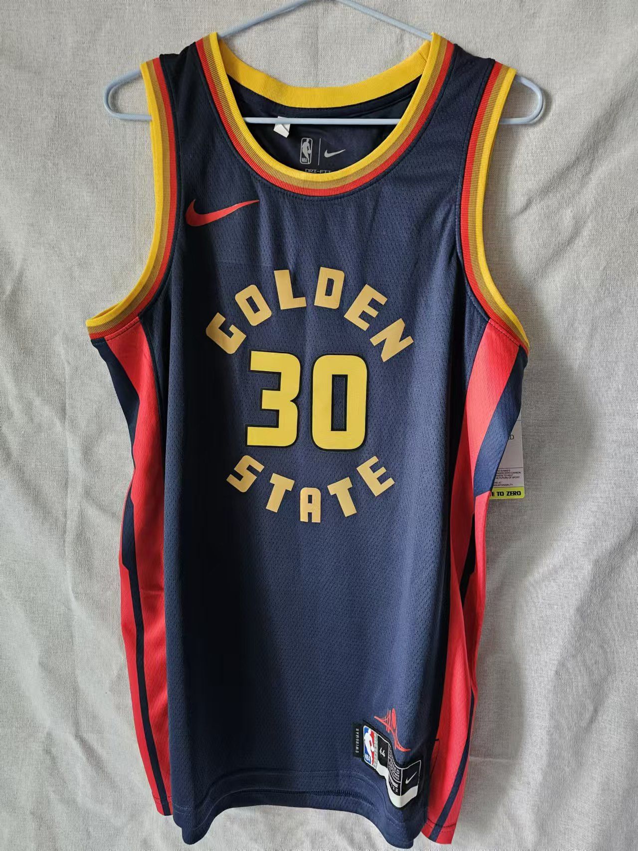 Nba Warriors 30 Stephen Curry Jersey L