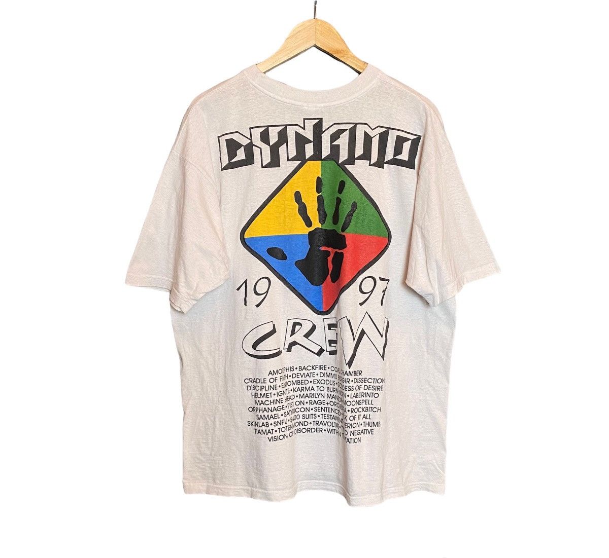 Vintage 90s Dynamo Crew Staff Tour Band T Shirt Hoodie, Sweatshirt | FlexRushtees.com