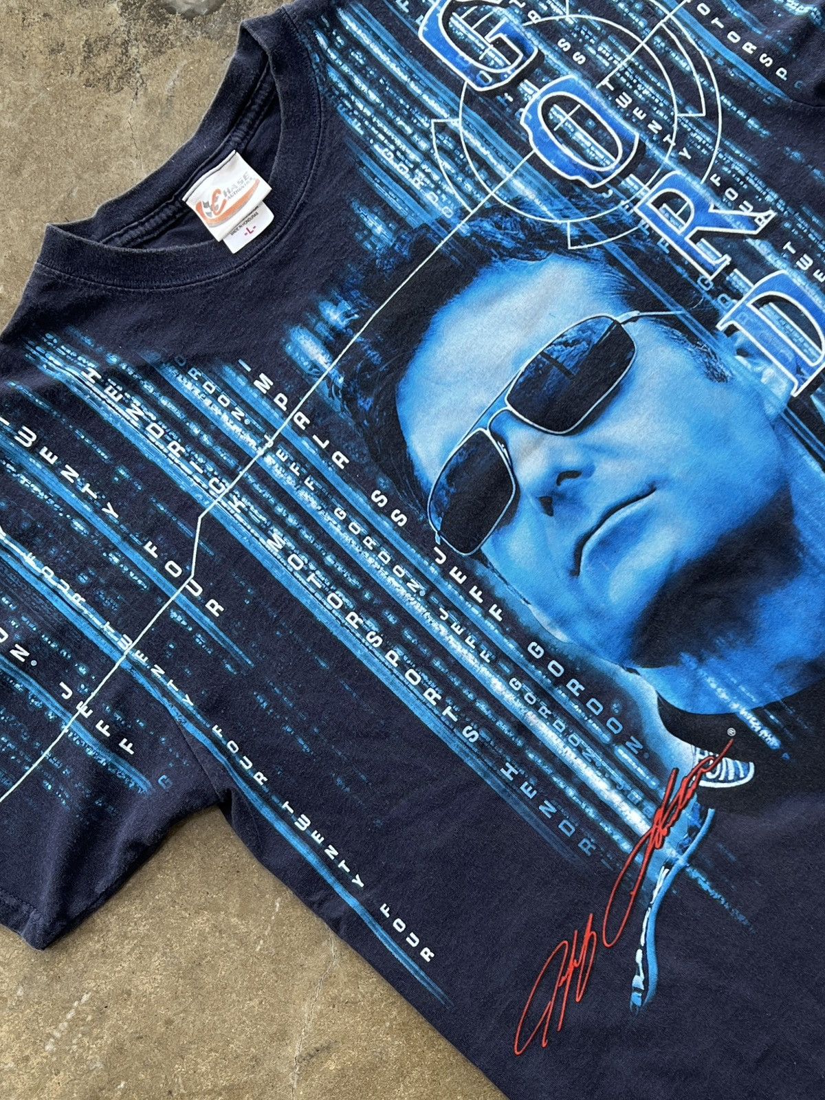 Nascar Vintage 2006 Matrix Y2k Nascar Aop Jeff Gordon Tee Large