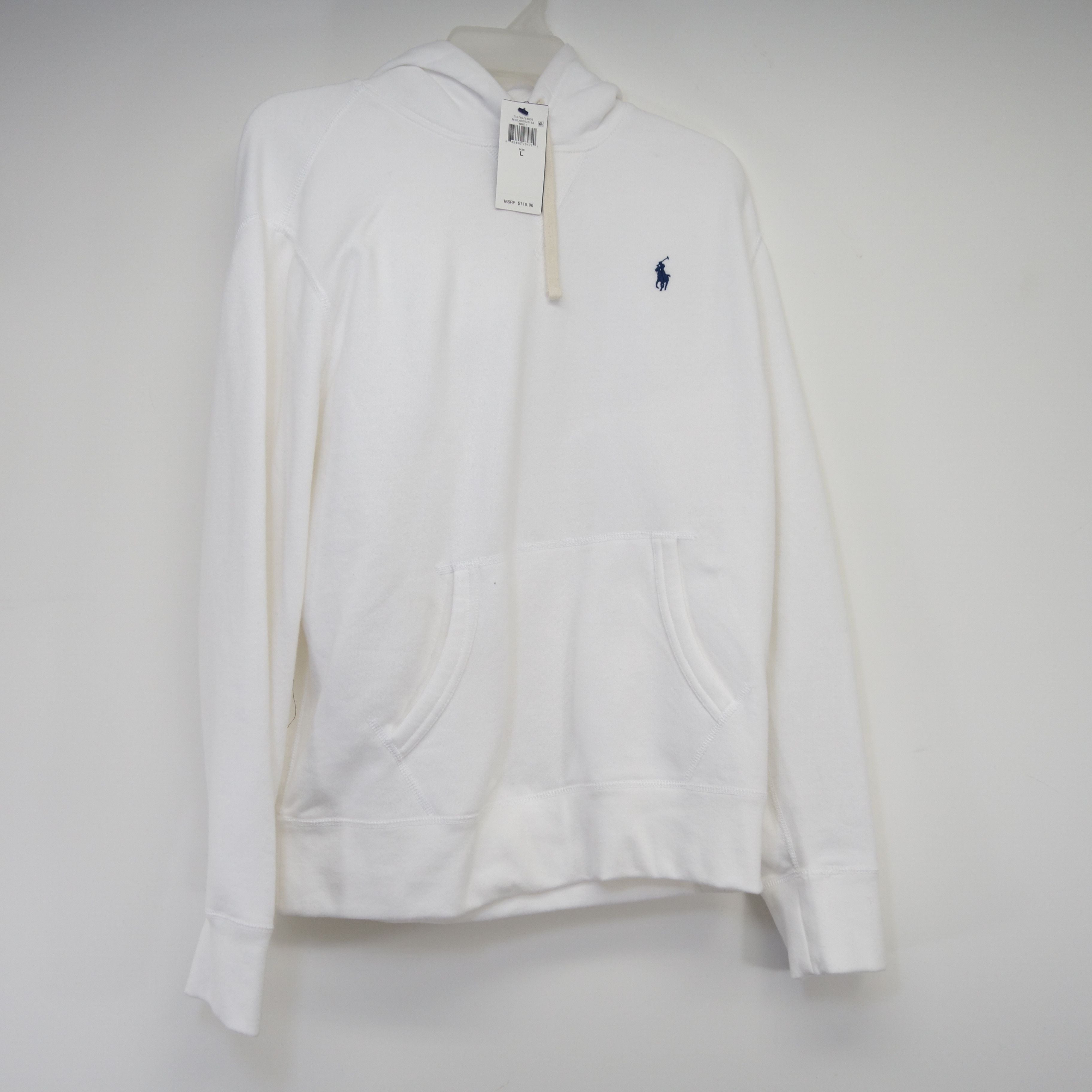 Ralph Lauren X Vintage White Logo Skateboarding Fall Skate Hoodie Size Large