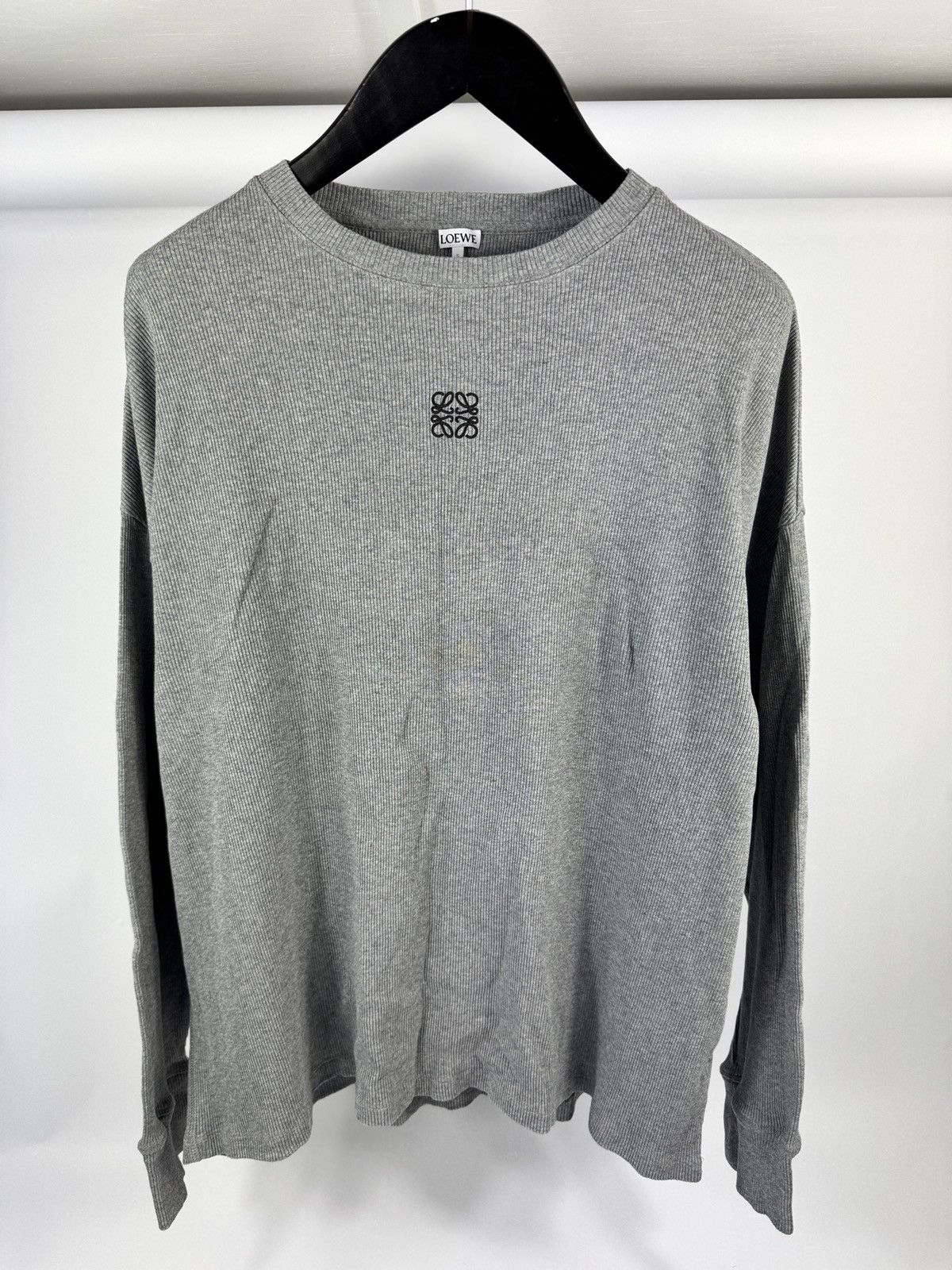 Loewe Logo Embroidered Long Sleeve T Shirt
